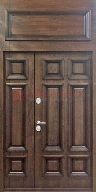 Классическая входная дверь с верхней фрамугой ДФГ-15 в Яхроме