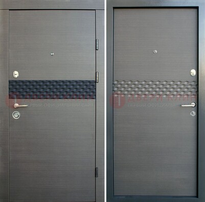 Темно-серая стальная дверь с МДФ ДМ-218 в Лосино-Петровсом
