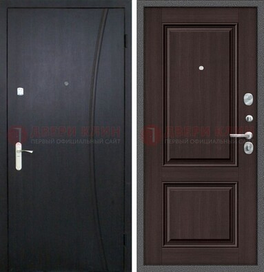 Темная стальная дверь с МДФ панелями ДМ-362 в Яхроме