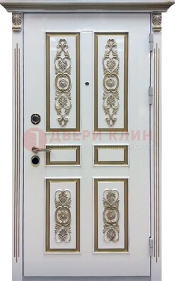 Входная дверь с массивом дуба в белом цвете ДМД-62 в Яхроме