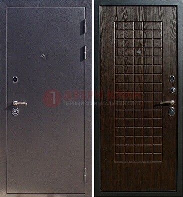 Серая металлическая дверь с порошковым напылением ДП-153 в Яхроме