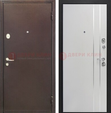 Входная дверь с порошковым покрытием с МДФ с молдингами ДП-232 в Яхроме