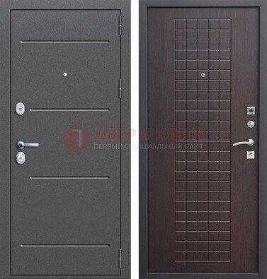 Металлическая дверь с порошковым покрытием и МДФ Махагон ДП-254 в Костроме