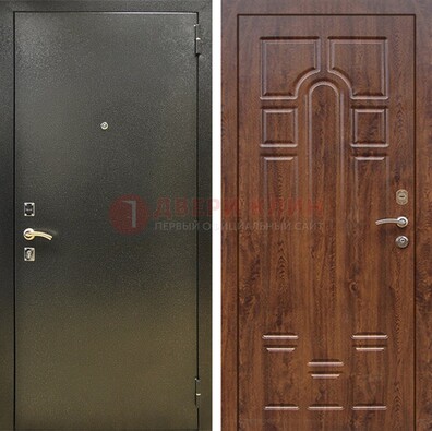 Металлическая дверь Темное серебро с порошковым покрытием и МДФ ДП-271 в Сургуте