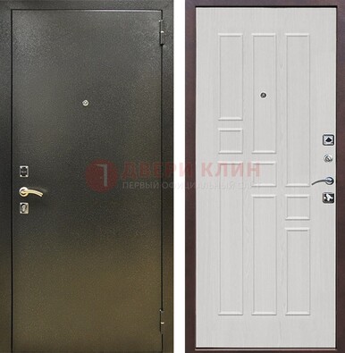 Входная дверь Темное серебро с порошковой отделкой и терморазрывом МДФ ДП-282 в Тольятти