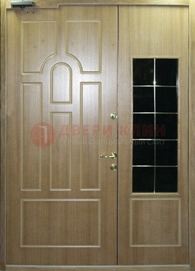 Входная дверь Дверь со вставками из черного стекла ДПР-42 в Яхроме