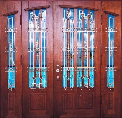 Парадная дверь со вставками из стекла ДПР-55 с шумоизоляцией в Яхроме
