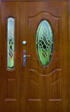 Парадная дверь со стеклянными вставками ДПР-73 для дома в Яхроме