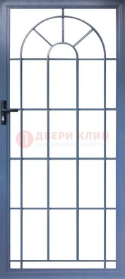 Синяя металлическая решетчатая дверь ДР-28 в Яхроме