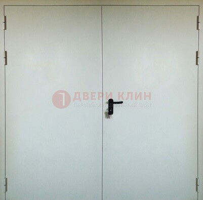 Белая металлическая техническая дверь ДТ-8 в Яхроме