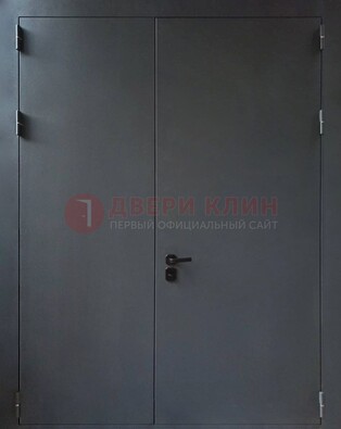 Черная распашная тамбурная дверь Порошок ДТМ-46 в Яхроме