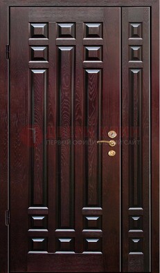 Коричневая металлическая дверь с виноритом ДВТ-20 в Яхроме