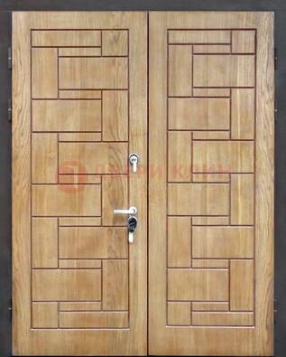Светло-коричневая стальная дверь с виноритом ДВТ-245 в Яхроме