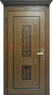 Металлическая дверь с виноритом и узором ДВТ-256 в Яхроме