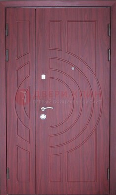 Красная железная дверь с виноритом ДВТ-3 в Яхроме