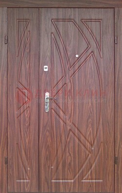 Железная тамбурная полуторная дверь с МДФ ПЛ-7 в Яхроме